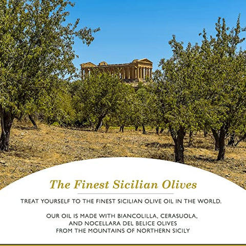 Frantoi Extra Virgin Olive Oil, 16.9 fl oz (500mL) ÃƒÂ¢Ã¢â€šÂ¬Ã¢â‚¬Å“ Award-Winning Sicilian EVOO Made from Biancolilla, Nocellara del Belice & Cerasuola Olives ÃƒÂ¢Ã¢â€šÂ¬Ã¢â‚¬Å“ Cold-Pressed within 24 Hours for Fresh, Fruity Flavor