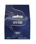 Lavazza Super Crema Whole Bean Coffee, Medium Espresso Roast, Arabica and Robusta Blend, 2.2 lb Bag, Package May Vary (Pack of 1)