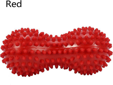 Agatige Double Peanut Massage Lacrosse Ball, Spiky Therapy Ball For Leg Back Shoulder Muscle Release Relief Deep Tissue Massage Yoga Ball(#1)