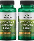 Swanson Prebiotic + Probiotic Fiber - Natural Supplement Promoting Digestive System & Immune Health Support - Aids Regularity & GI Tract Health - (60 Capsules 500 Million CFU Each) (4 Pack)