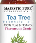 MAJESTIC PURE Tea Tree Essential Oil, Therapeutic Grade, Pure and Natural, for Aromatherapy, Massage, Topical & Household Uses, 4 fl oz (Pack of 2)