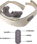 Cotsoco Neck Massager For Pain Relief Deep Tissue,6D Deep Kneading Massagers With 6 Massage Nodes,Rechargeable Neck Massager With Heat,Shiatsu Shoulder Massager,Like Human Hand,For Women