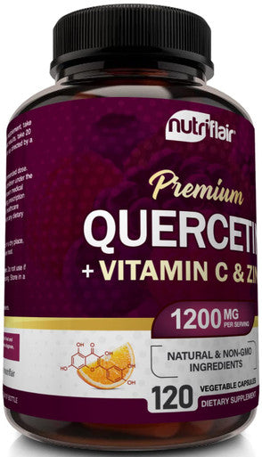 NutriFlair Quercetin with Zinc and Vitamin C 1200mg, 120 Capsules