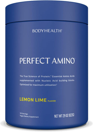 BodyHealth PerfectAmino Powder - BCAA and EAA Powder for Pre and Post Workout - Amino Acid Energy Drink for Men and Women to Support Lean Muscle and Recovery