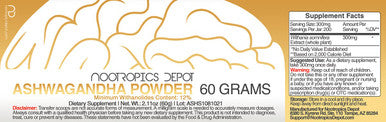 Ashwagan Extract Powder | 60 Grams | Minimum 12% Withanolides | May Help Support Healthy Levels | May Help Support Energy & Focus