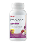 Gnc Probiotic Chewable With 1.5 Billion Cfus - Vanilla Berry, 100 Tablets, Daily Probiotic Support