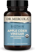 Dr. Mercola Biothin Organic Apple Cider Vinegar & Fermented Cayenne - Metabolic Support - Thermogenic Benefits - Vegan - Non-GMO - 30 Capsules