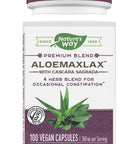 Nature's Way AloeMaxLax with Cascara Sagrada for Occasional Constipation, 4 Herb Blend, 100 Count