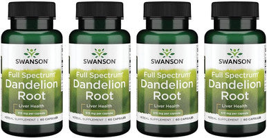 Swanson Dandelion Root 515 Milligrams 60 Capsules (4 Pack)