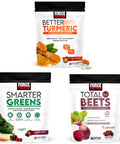 Force Factor Better Turmeric Joint Support Supplement & Smarter Greens Superfood Chews 60 Soft Chews & Total Beets Soft Chews 60 Chews