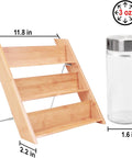 18 Jar Bamboo Compact Spice Rack with Spices Included & 5-Year Free Spice Refill Program for Countertop or Kitchen Drawer with Glass Jars