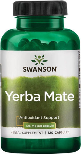Swanson Yerba Mate (4:1) Energy Vitality Support 125 Milligrams 120 Capsules