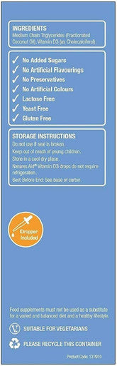 (3 PACK) - Natures Aid - Vitamin D3 400iu Drops | 50ml | 3 PACK BUNDLE