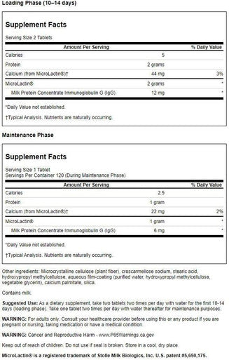 Swanson Microlactin Double Strength 1000 Milligrams 120 Tabs