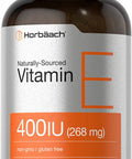 Vitamin E 400 iu Softgels | 268mg | 300 Count | Non-GMO and Gluten Free Naturally-Sourced Formula | D-Alpha Tocopherol | by Horbaach