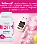 Hallusa Natural Suplemento De Biotina - Pastillas Para La Ca da Del Cabello - Crecimiento Del Cabello Crecimiento De La Barba - Alopecia Y Calvicie - Biotin 10.000 Mcg 60 Capsulas