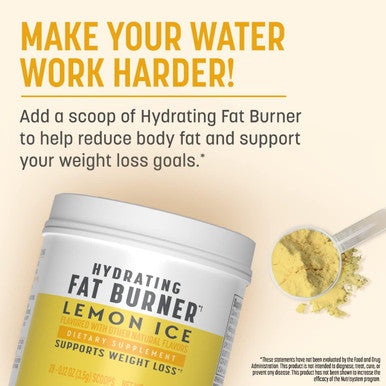 Nutrisystem Hydrating Fat Burner Supplement for Men and Women, Mix and Sip Dietary Supplement, Lemon Ice - 28 Servings