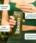 Bloom Nutrition Superfood Greens Powder Digestive Enzymes with Probiotics and Prebiotics Gut Health Bloating Relief for Women Chlorella Green Juice Mix with Beet Root Powder 25 SVG Peach