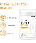 Avarelle Pimple Patches Hydrocolloid Acne Patches, Acne Spot Treatment for Blemishes and Zit with Tea Tree Oil, Calendula Oil and Cica Oil for Face, Vegan, Cruelty Free (8CT XL + Frontline Support)