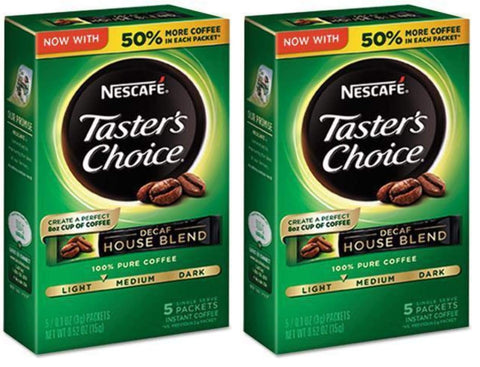 Nescafe Taster's Choice Decaf, House Blend Instant Coffee Single Serve Sticks, 16 Count (Pack of 1)