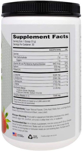 Scivation Xtend BCAA Powder, Branched Chain Amino Acids, BCAAs, Strawberry Kiwi, 30 Servings