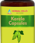 Herbal Hills Bitter Melon/Bitter Gourd/Karela Capsules (Momordica Charantia) | 120 Count (900 Mg) | Best For Eye & Skin Health