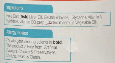 Natures Aid 1000mg High Strength Cod Liver Oil - 180 Capsules