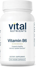 Vital Nutrients Vitamin B6 | Vegan Methylated B6 Vitamins for Nervous System Muscle Bone Health | High-Potency Vitamin B6 for Menstrual Discomfort | Gluten Dairy Soy | 100 Capsules
