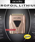 Andis Profoil Lithium Plus Foil Shaver Rose Gold 17225 Copper Electric Razor UK Version