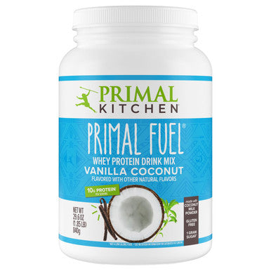 Primal Kitchen Primal Fuel Vanilla Coconut Whey Protein Drink Mix Gluten And Soy Free 1.85 Pounds