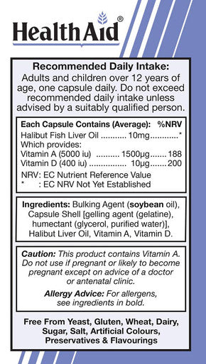 Halibut Liver Oil - 90 Capsules