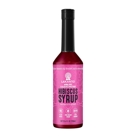 Lakanto Simple Flavoring Syrup - Monk Fruit Sweetener with Allulose, Perfect for Coffee, Tea, Cocktails, Snow Cones, Sodas, Other Drinks, Keto, Vegan (Original - 25.4 fl oz)