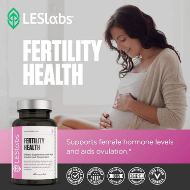 Les Labs Fertility Health Cycle Regulation Ovulation & Fertility Support Hormonal Balance Ovarian Health Myo-Inositol Vitex Chaste Tree DIM & Folate Non-GMO Supplement 60 Capsules