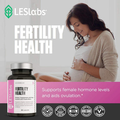 LES Labs Fertility Health Hormone Balance Ovulation Cycle Regulation MyoInositol Vitex DIM Folate 60 Capsules