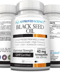 Approved Science Black Seed Oil Cold Pressed Nigella Sativa Standardized to 2 Thymoquinone 180 Softgels Boost Immune Respiratory and Digestive Systems