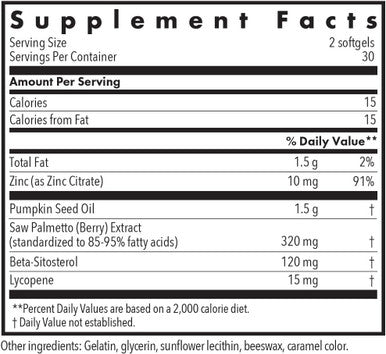 Allergy Research Group Palmetto Complex Ii - Prostate Support, Saw Palmetto For Men & Women, With Lycopene, Pumpkin Seed Oil, Zinc - 60 Count