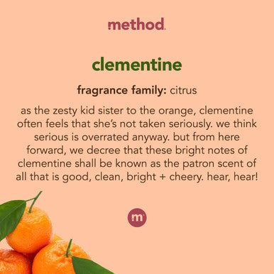 Method Gel Dish Soap Refill Clementine Recylable Bottle Biodegradable formula 54 Fl Oz (Pack of 2)