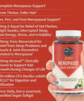 Garden of Life Herbals Menopause Supplement With S-Equol & Trans-Resveratrol For Multi-Symptom Relief Keranat For Thicker Fuller Hair Growth Non-Gmo Gluten-Free Vegan Berry Flavor 30 Servings