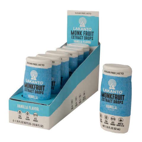Lakanto Liquid Monk Fruit Extract Drops, Caramel - Erythritol Free Sugar Substitute Sweetener For Tea, Coffee, Smoothies, Yogurt, Cereal, Cocktails, Sugar Free, Vegan, Keto, Zero Sugar (1.76 Fl Oz)