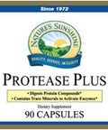 Nature'S Sunshine Protease Plus 90 Capsules | Powerful Digestive Enzyme Supplements with 60000 HUT Protease to Break Down Proteins and Amino Acids