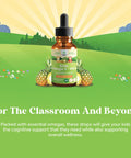 Natures Craft Liquid Omega 3 EPA DHA for Kids - Organic Vegan Omega 3 for Kids Brain Eye and Full Body Development with Vegan DHA EPA & ALA - Kids Omega 3 Liquid Supplement with Algae & Flaxseed Oil Liquid 2 Fl Oz
