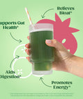 Bloom Nutrition Superfood Greens Powder Digestive Enzymes with Probiotics and Prebiotics Gut Health Bloating Relief Berry + Milk Frother High Powered Hand Mixer