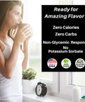 Pure Mountain Botanicals Organic Liquid Stevia Sweetener Alcohol And her Sweet Sugar Substitute Drops - 2Oz Glass Bottle