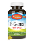Carlson EGems 100 IU Heart Health and Optimal Wellness Antioxidant 250 soft gels