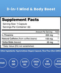 Caffeine Pills With L-Theanine For Focused Energy Smooth & Clean Energy Supplement For Focus & Performance No Crash No Jitters Nootropic Brain Booster With Yerba Mate 60 Vegan Energy Pills