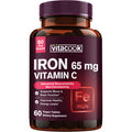 Vitacook Iron Supplement For Women And Men, High Potency Iron With Vitamin C, Blood, Energy, Muscle & Immune System Support, Vegan, 60 Count