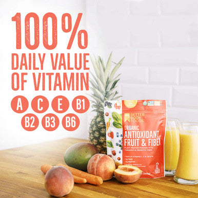 Betterbody Foods Organic Antioxidant Fruit and Fiber Superfood Blend 12.7 Ounce Powder