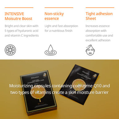 JMsolution Glory Aqua Tocopherol Vitamin C Mask -Hyaluronic acids-Vitamine C, E -Moisutre Hydrating elasticity care skin vitality for all skin type