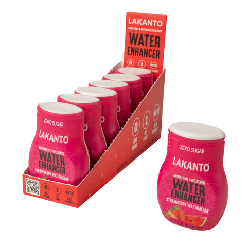 Lakanto Sugar Free Water Enhancer - Sweetened with Monk Fruit Sweetener and Erythritol, On the Go Liquid H2O Hydration, Zero Sugar, Naturally Flavored - Mango Passionfruit (1.67 fl oz - Pack of 6)