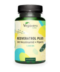 Trans Resveratrol 500mg VegaveroÃƒâ€šÃ‚Â® | with Vitamin B3 (Nicotinamide) | from Japanese Knotweed Extract | Without Additives | 60 Vegan Capsules